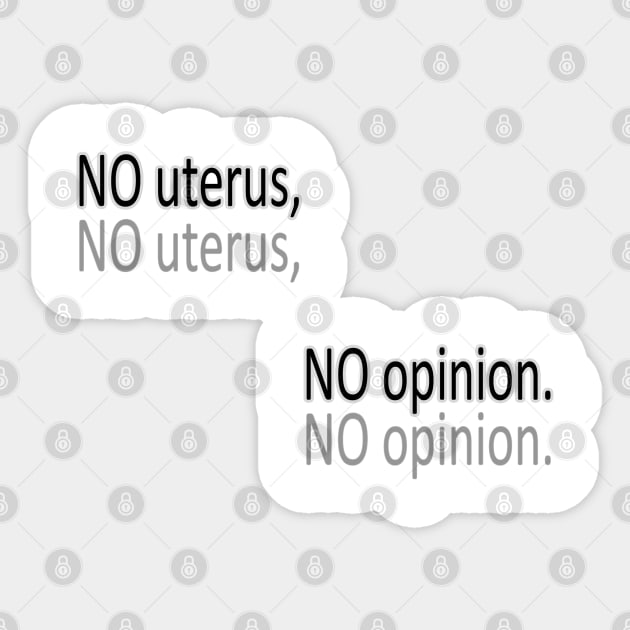 No Uterus Sticker by agnesewho